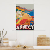 Impression de l'affiche de voyage vintage Annecy, (Cuisine)