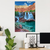 Impression de l'affiche des chutes Navajo, Havasup (Bureau à domicile)