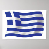 Impression de l'affiche du drapeau de la Grèce (Devant)