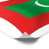 Impression de l'affiche du drapeau des Maldives (Coin)