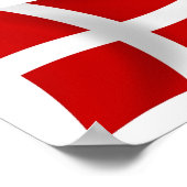 Impression de l'affiche du drapeau du Danemark (Coin)