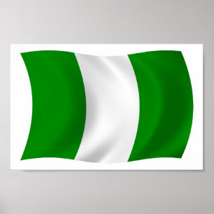 Impression de l'affiche du drapeau du Nigeria