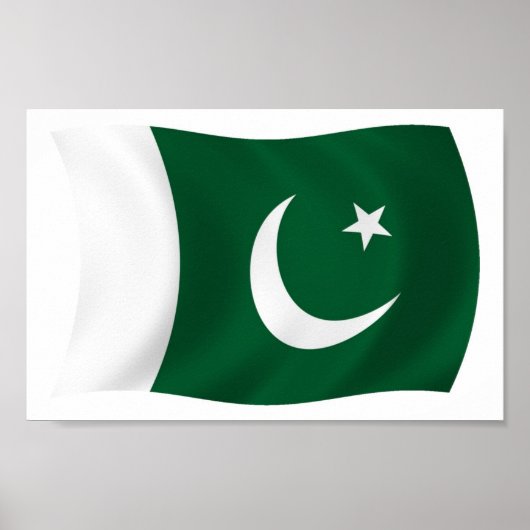 Impression de l'affiche du drapeau du Pakistan (Devant)