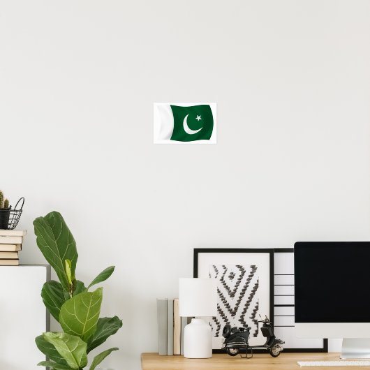Impression de l'affiche du drapeau du Pakistan (Bureau à domicile)