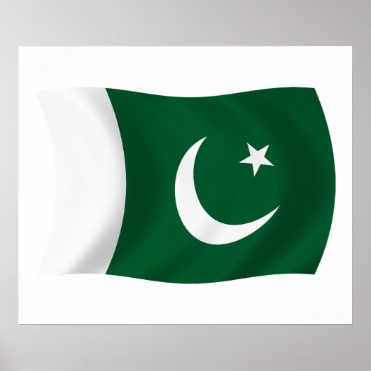 Impression de l'affiche du drapeau du Pakistan (Devant)