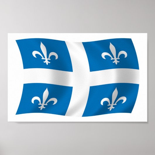 Impression de l'affiche du drapeau du Québec (Devant)