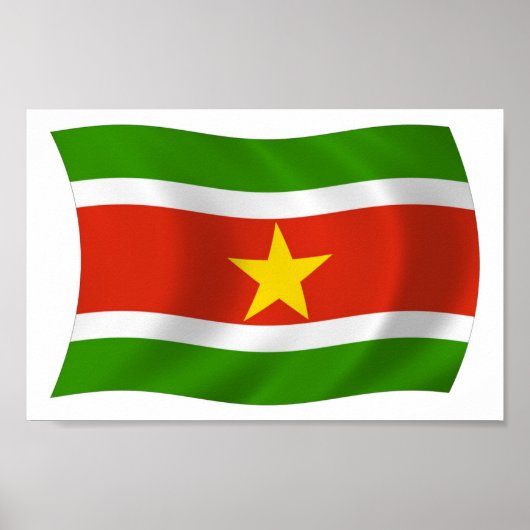 Impression de l'affiche du drapeau du Suriname (Devant)