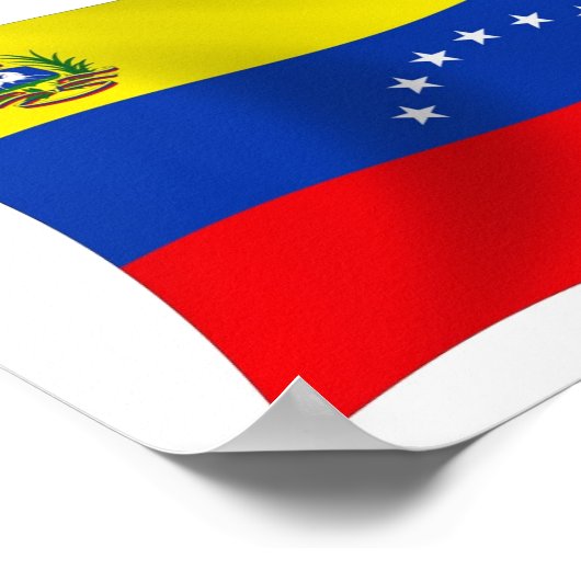 Impression de l'affiche du drapeau du Venezuela (Coin)
