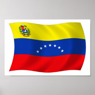Impression de l'affiche du drapeau du Venezuela