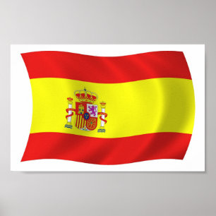 Impression de l'affiche du drapeau espagnol