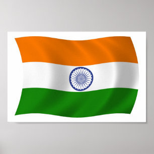 Impression de l'affiche du drapeau indien