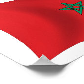 Impression de l'affiche du drapeau marocain (Coin)