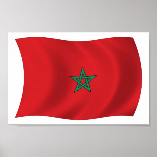 Impression de l'affiche du drapeau marocain (Devant)