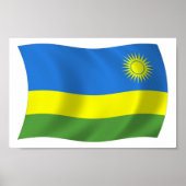 Impression de l'affiche du drapeau rwandais (Devant)