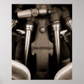 Impression de l'affiche du moteur de l'avion noir  (Devant)