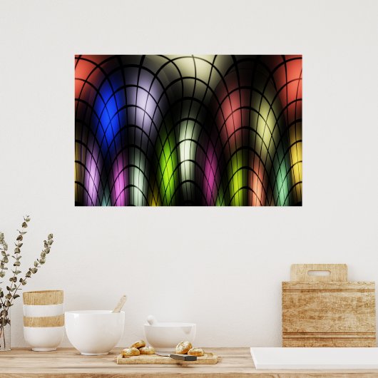 Impression de l'affiche en verre tendu (Cuisine)