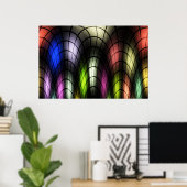 Impression de l'affiche en verre tendu (Bureau à domicile)