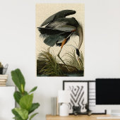 Impression de l'affiche Great Blue Heron (Bureau à domicile)