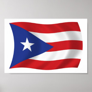 Impression de l'affiche Porto Rico Flag