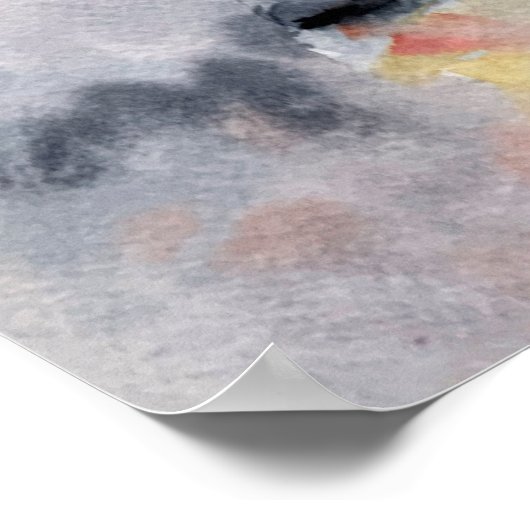 Impression de l'affiche "Rocket" dans l'espace (Coin)