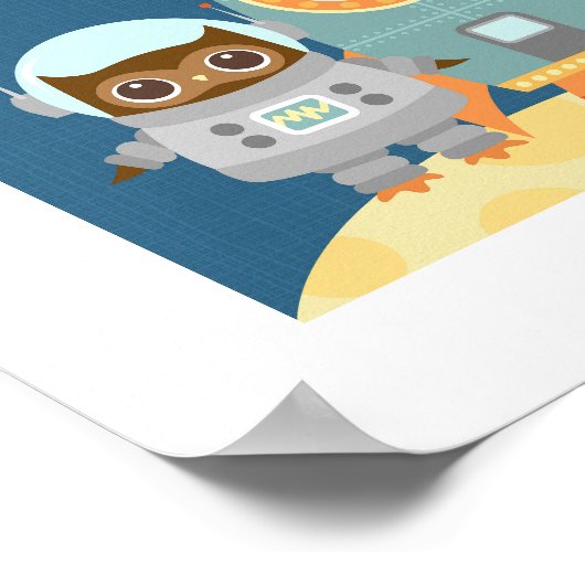 Impression de l'affiche spatiale de la Chouette ré (Coin)