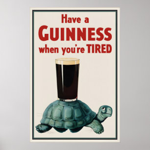 Impression de l'affiche vintage Guinness Turtle, b