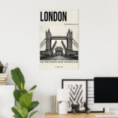 Impression de l'ancien pont de la Tour de Londres (Bureau à domicile)