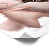 Impression de lapin à l'aquarelle Câlins de hériss (Coin)