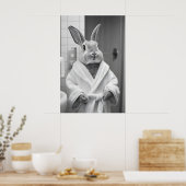 Impression de lapin en robe de chambre, Art AI de (Cuisine)