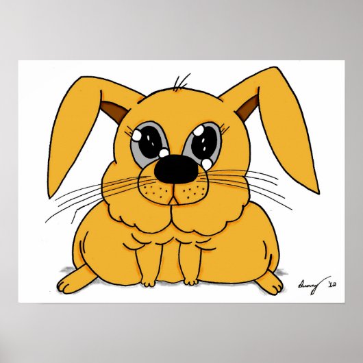 Impression de lapin gras mignon (Devant)
