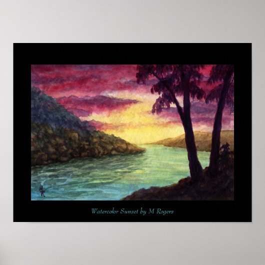 Impression de l'aquarelle Sunset (Devant)