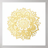 Impression de l'art de la fleur d'or Mandala (Recto)