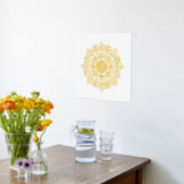 Impression de l'art de la fleur d'or Mandala (Couchage (Cuisine))
