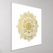 Impression de l'art de la fleur d'or Mandala (Poser)