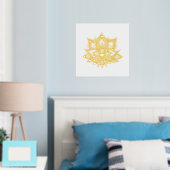 Impression de l'art de la fleur Lotus Gold (In situ (chambre))
