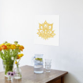 Impression de l'art de la fleur Lotus Gold (Couchage (Cuisine))