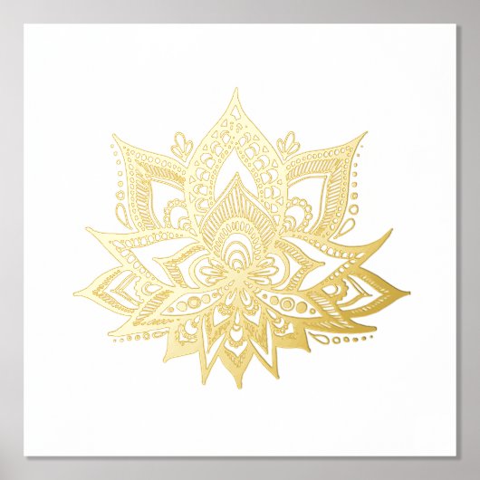 Impression de l'art de la fleur Lotus Gold (Recto)