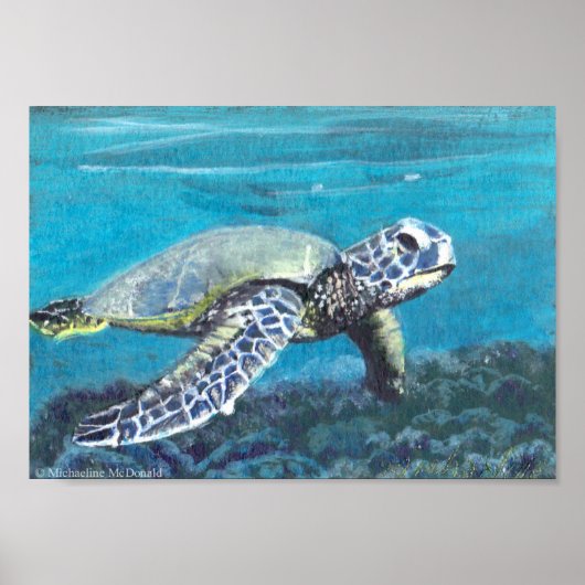 Impression de l'art de la tortue marine (Devant)
