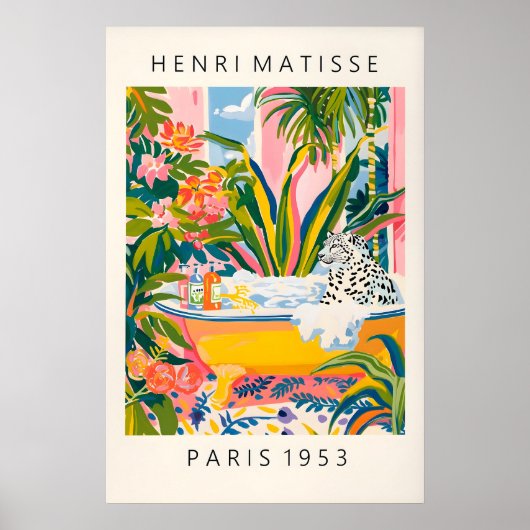 Impression de l'art du léopard des neiges Matisse (Devant)