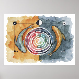 Impression de l'art du poisson spiral