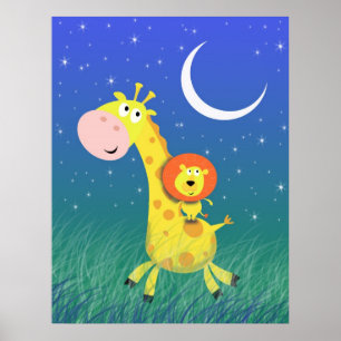 Impression de l'art pour enfants Nuit étoilée dans