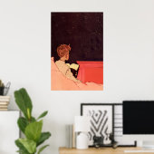 Impression de lecture de nuit étoilée Art Imprimé  (Bureau à domicile)