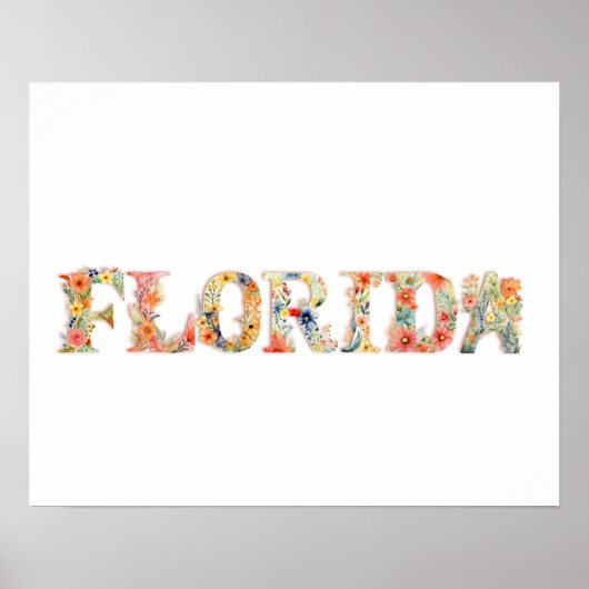 Impression de l'état des polices florales (FLORIDA (Devant)