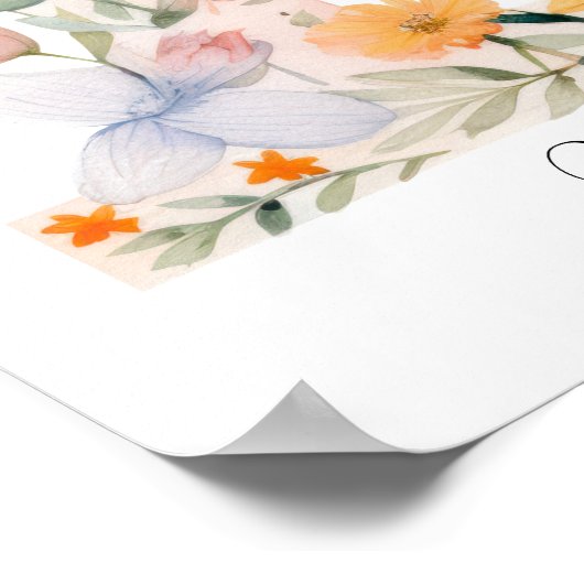 Impression de lettre initiale florale de fleur sau (Coin)