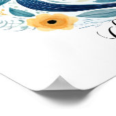 Impression de lettre initiale florale de fleur sau (Coin)