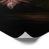 Impression de libellule Dark Academia, Fleur vinta (Coin)