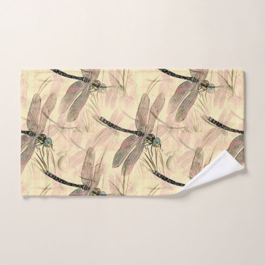 Impression de libellules vintages (Serviette à main)