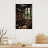Impression de librairie florale, Maison Goth Dark (Cuisine)