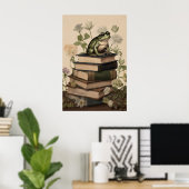Impression de librairie grenouille, Dark Academia  (Bureau à domicile)