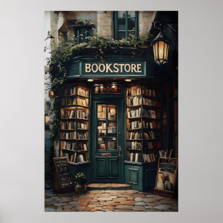 Impression de librairie vintage, Impression de bib